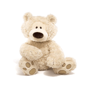 Soft and cuddly beige teddy bear with a friendly expression, perfect for hugs and companionship.