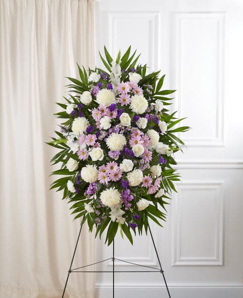 LAVENDER AND WHITE STANDING SPRAY