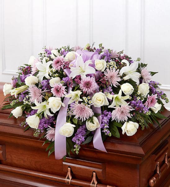 ROSE HALF CASKET IN LAVENDER
