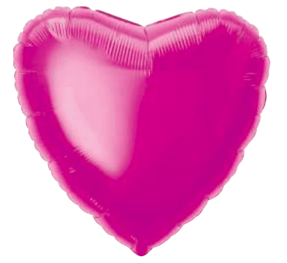 Bright pink heart-shaped balloon, perfect for romantic occasions and celebrations.